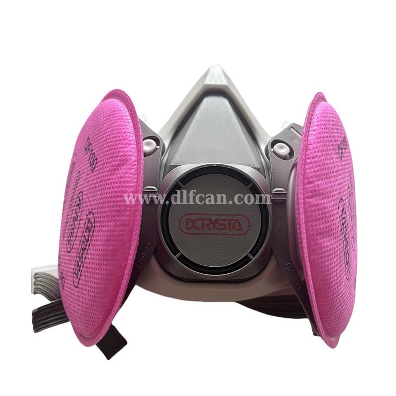 Professional respiratory mask with reusable filters for construction and engineering tasks