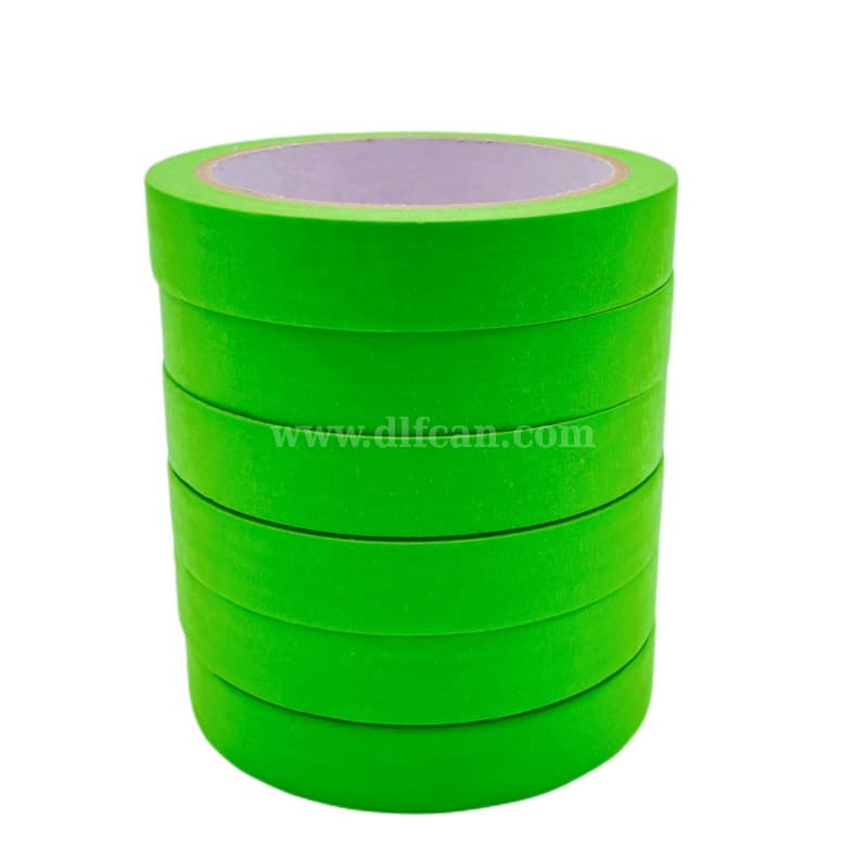 Green crepe paper masking tape for indoor and outdoor use