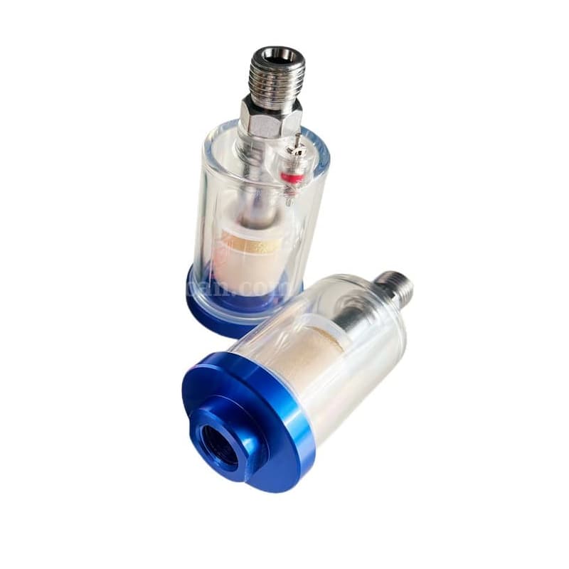 Compact Mini Air Filter DAF-80 featuring a clear reservoir and push button drain