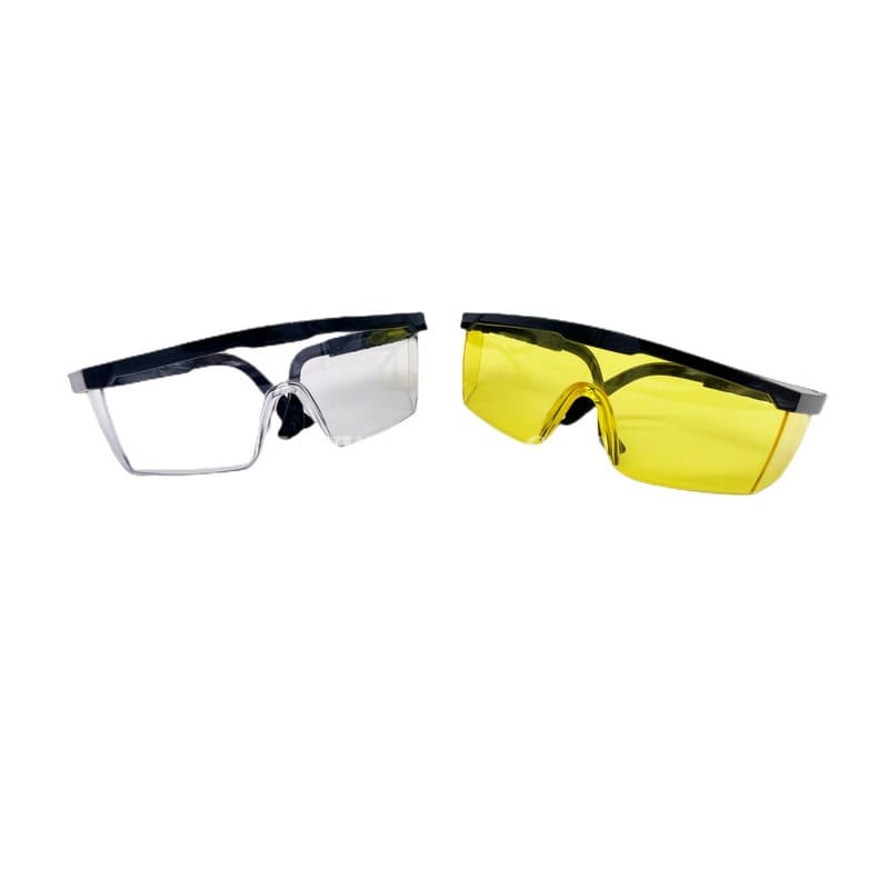 Durable protective goggles suitable for laboratories, public spaces, and workplaces.