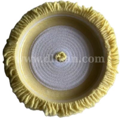 Hook-and-loop wool polishing pad