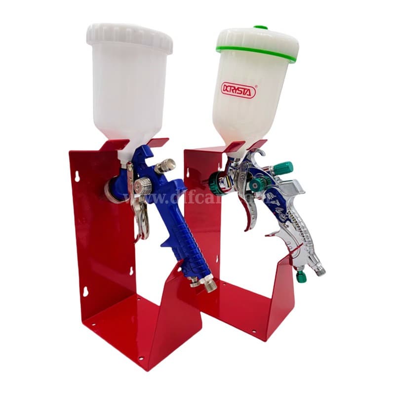 DSGH-02 Spray Gun Holder securely supports touch-up and HVLP spray gun