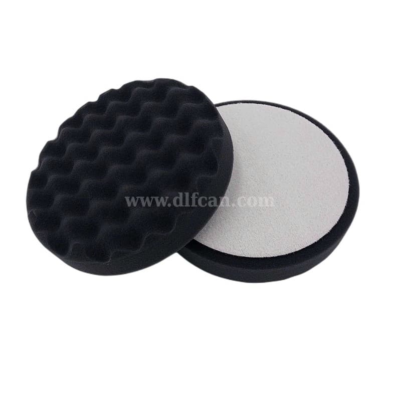 Compact Black Waffle Foam Pad for Detailed Polishing Tasks