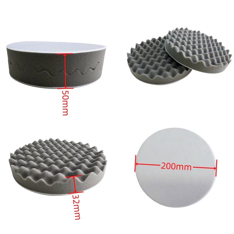 Black Waffle Pad Set for Automotive Polishing Tasks